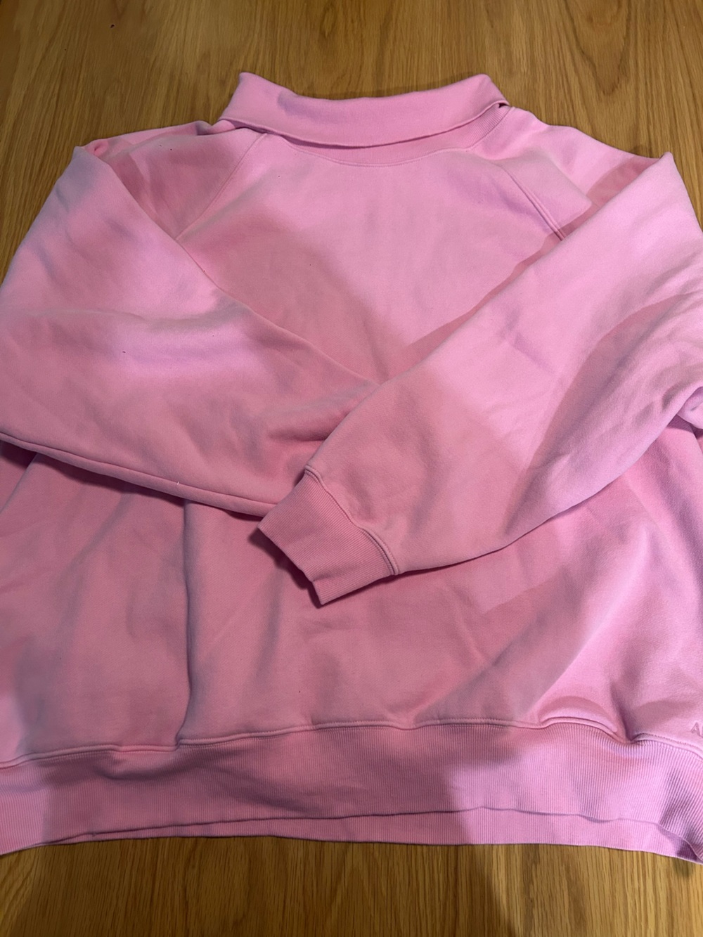 Aritzia Cozy Sweatfleece Mega Raglan Funnel Neck Color Morganite Pink Size XL
